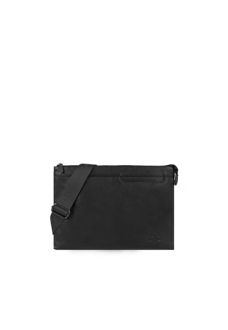 Santa Barbara Polo Racquet Club Men Leather Sling Clutch Bag 0961016 970