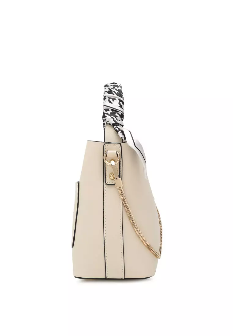 Women's Chain Top Handle Bag / Sling Bag / Crossbody Bag / Shoulder Bag - Beige