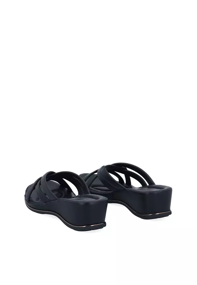 Black CR Alaia Wedge Sandals