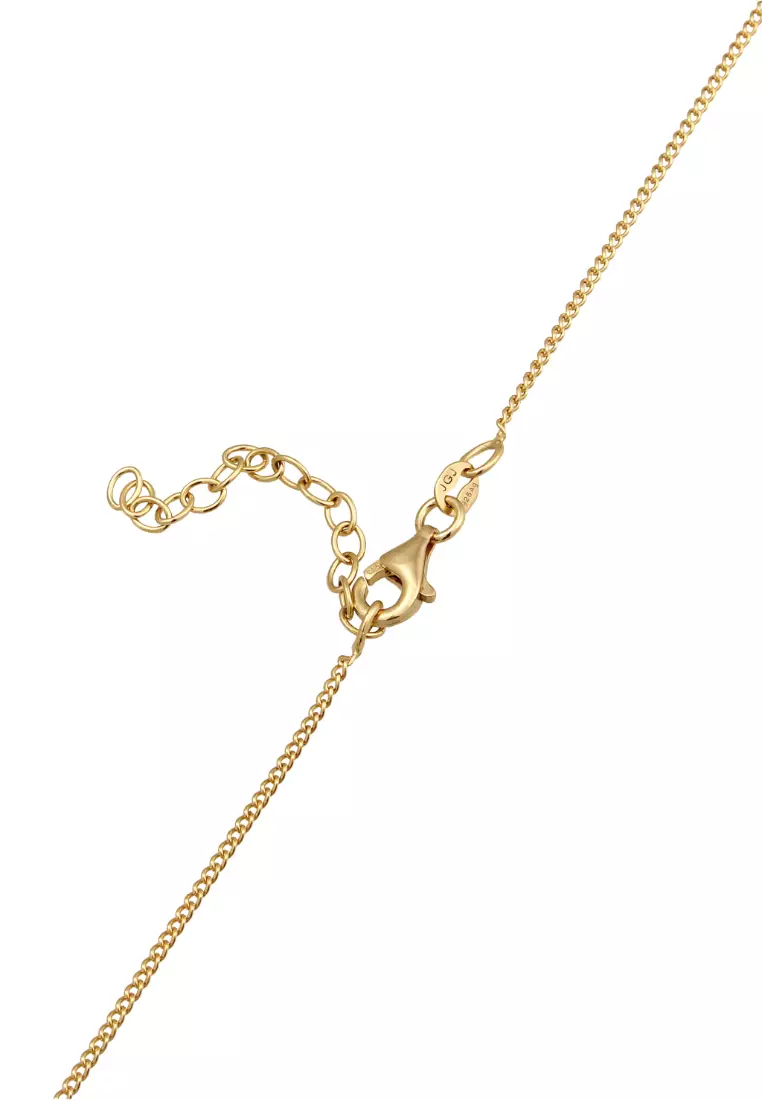 Necklace Cross Basic Gold Plated Embellished With Crystals By Swarovski®
