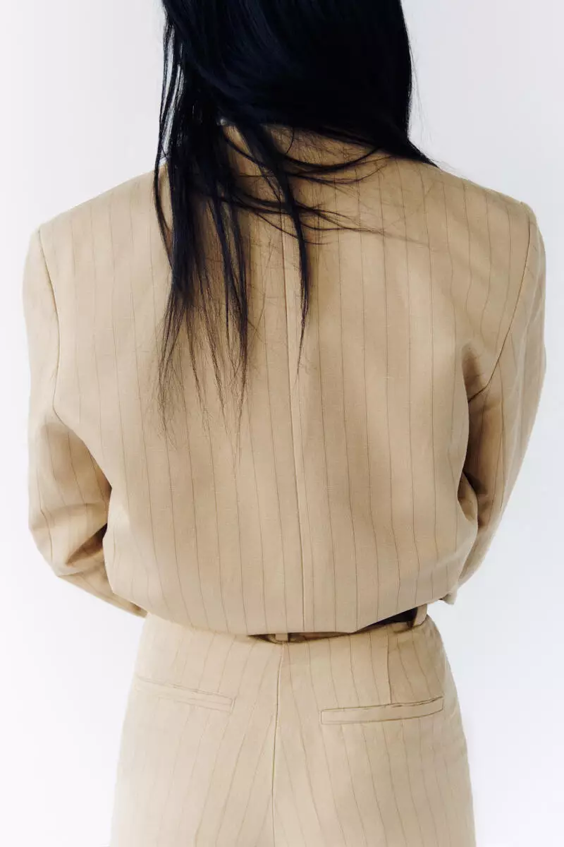 Tailored linen-blend trousers