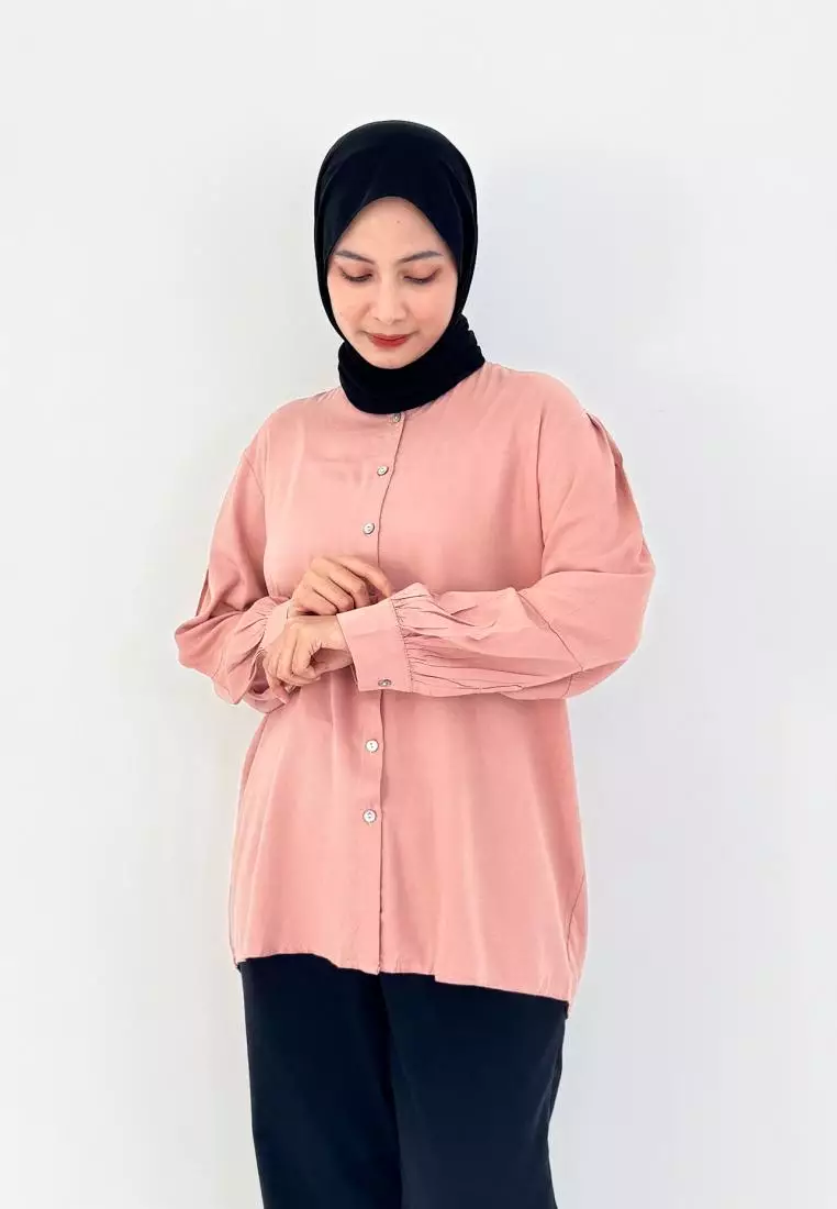 Kemeja Cotton Grenda [Soft Pink]