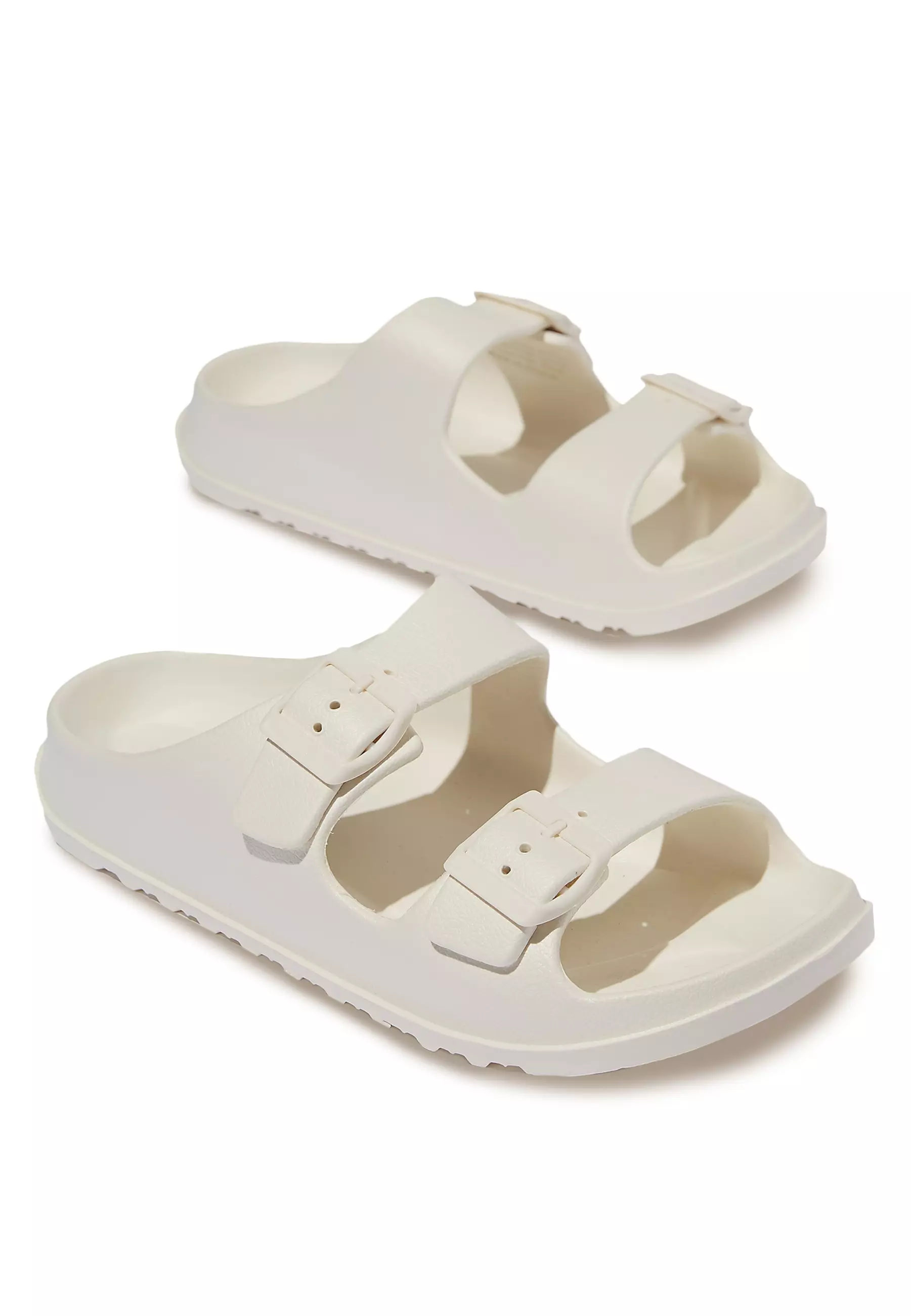 White buckle slides outlet