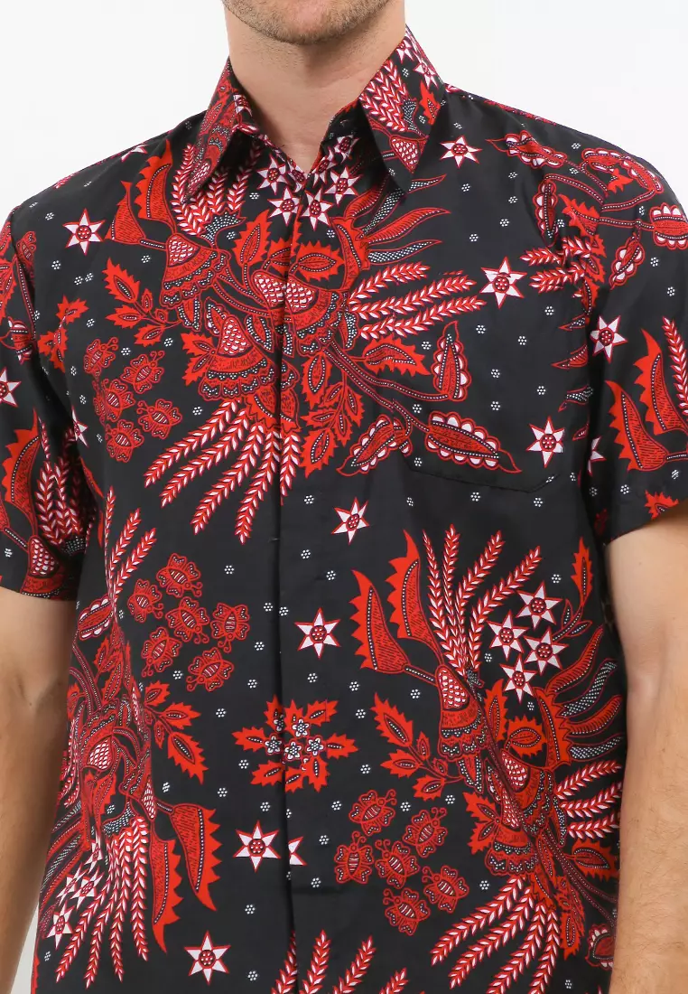 Manggar Kemeja Batik Exclusive Premium Pria Casual Modern Lengan Pendek