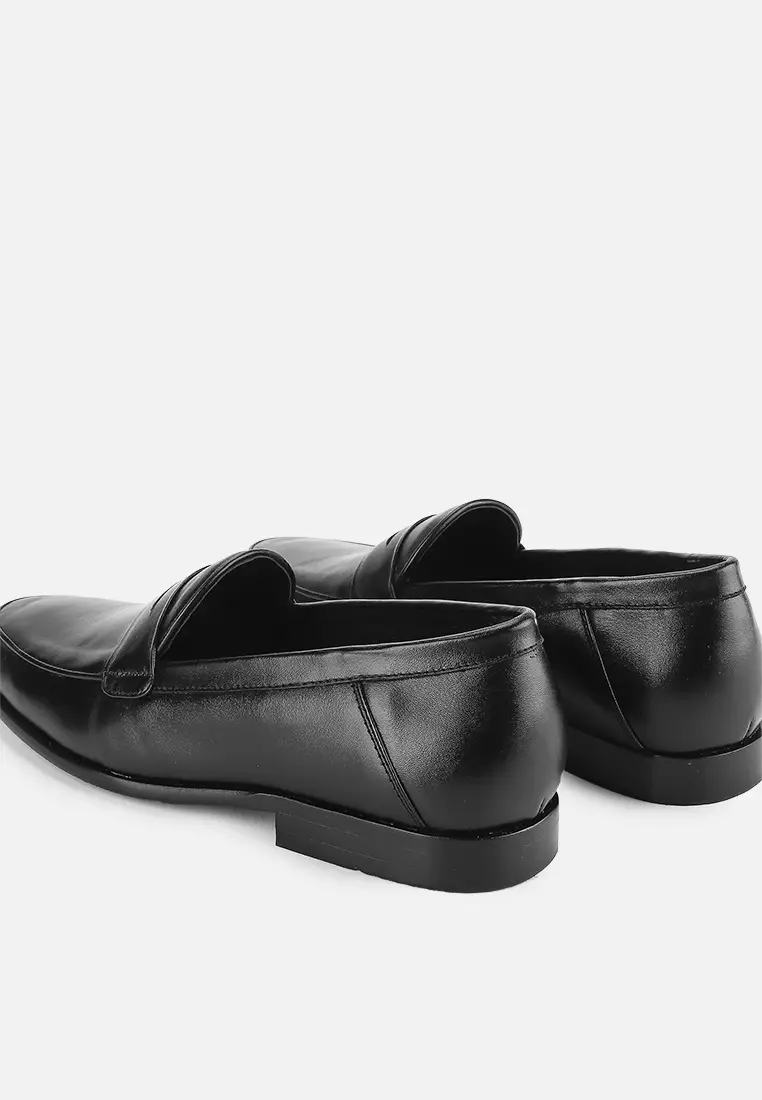 Lucas Sepatu Loafer Pria Slip On Kulit Asli - Black