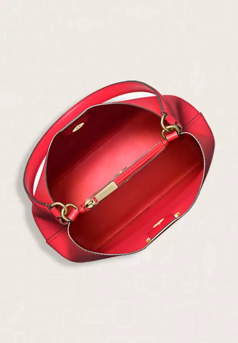 Michael Kors Pratt Medium Shoulder Bag Bright Red