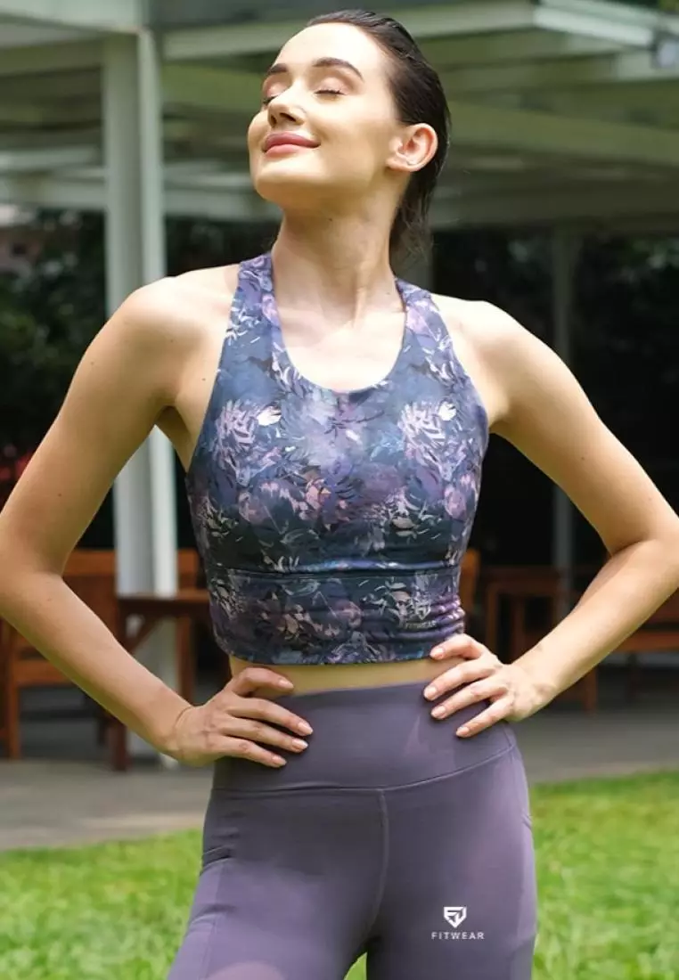 Fitwear - SportBra Croptop Olahraga Wanita MILLEY [LONG PLAIN] - TROPICAL
