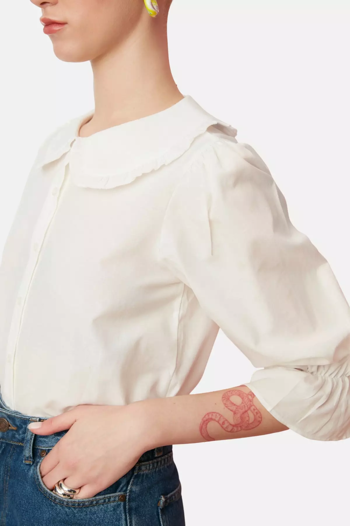 Crop Ruffle Shirt