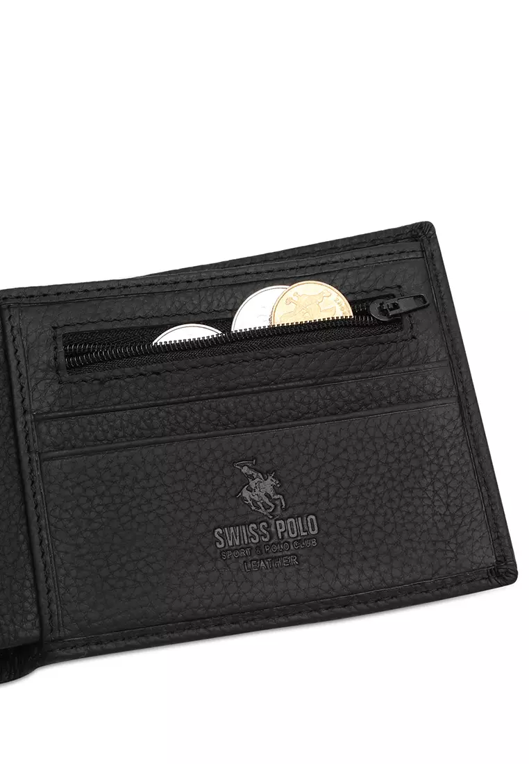 Men's Genuine Leather RFID Blocking Short Wallet (Dompet Pendek Pria Kulit Genuine RFID Blocking) - Hitam