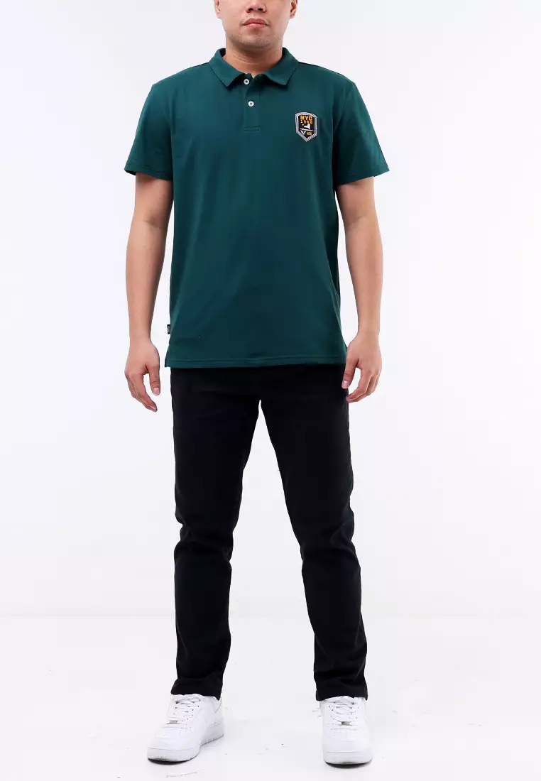 Collared Waffle Short Sleeves Polo