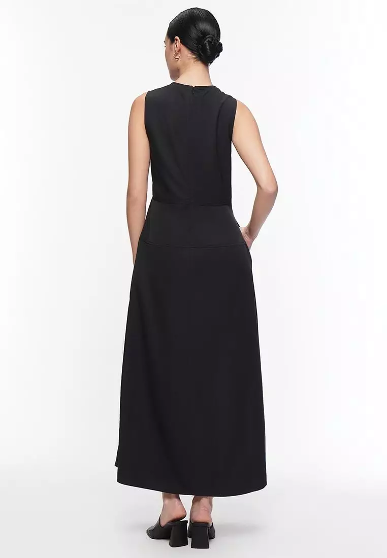 Women's Sleeveless Nylon A-Line Maxi Dress