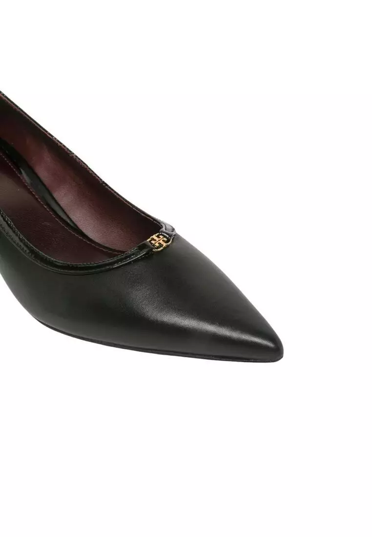 Double T Buckle Kitten Heel Pumps