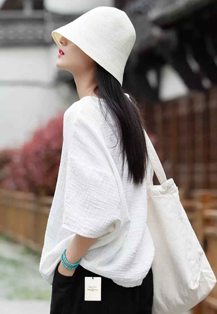 雙層竹節紋圓領T恤 BXF2524