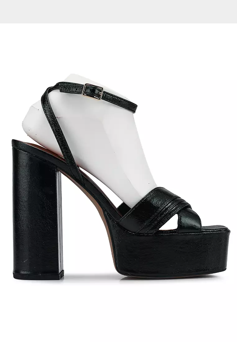 Asos black platform heels online