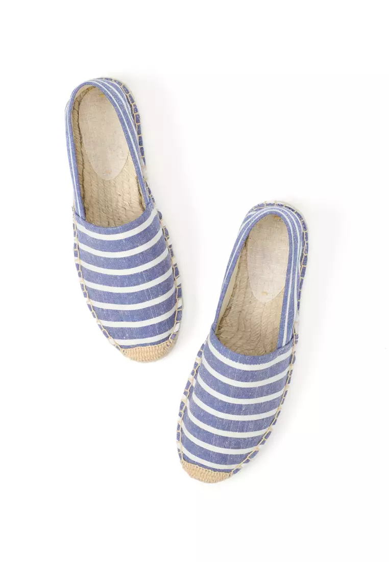 Contrast Stripes Canvas Espadrilles HB5