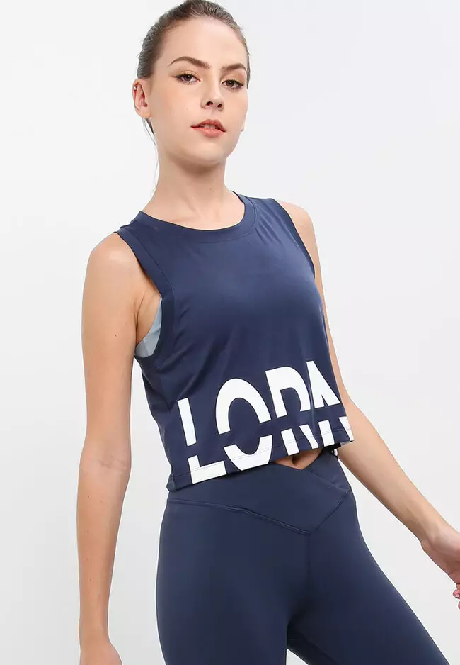 Lorna Jane Top Womens Extra Small Grey Shirt Uniquely V-Neck