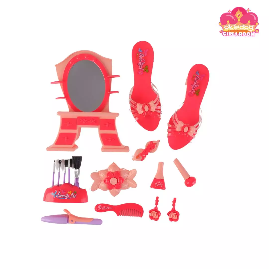 Okiedog Girls Room Make Up With High Heels - Mainan kecantikan, mainan make up anak