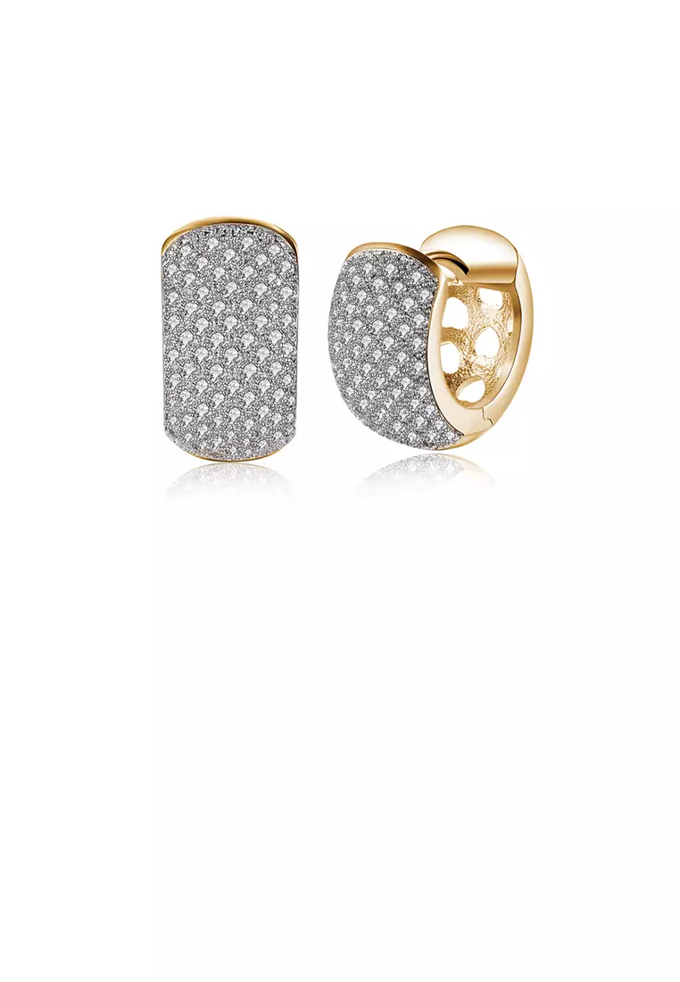 Buy Glamorousky Sparkling Plated Champagne Gold Cubic Zirconia