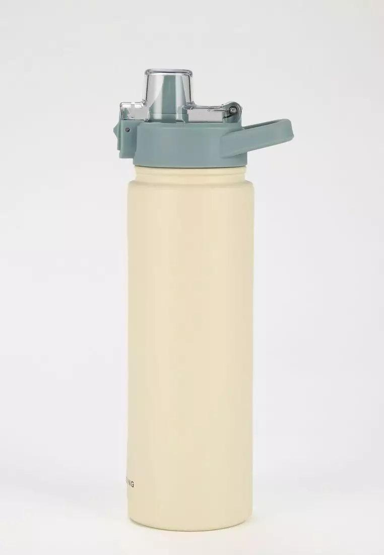 Crossing Urban Ceramic S/S Insulated Straw Sipper Cap Sports Bottle With Handle 720ml - Cotton Sage (Mix)