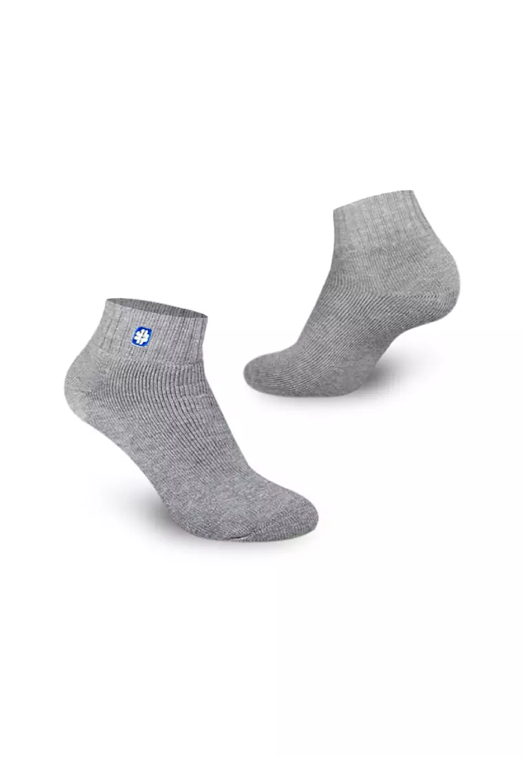 Men's Cotton Embroidered Thick Sports Ankle Socks 3 Pairs In A Pack E1001