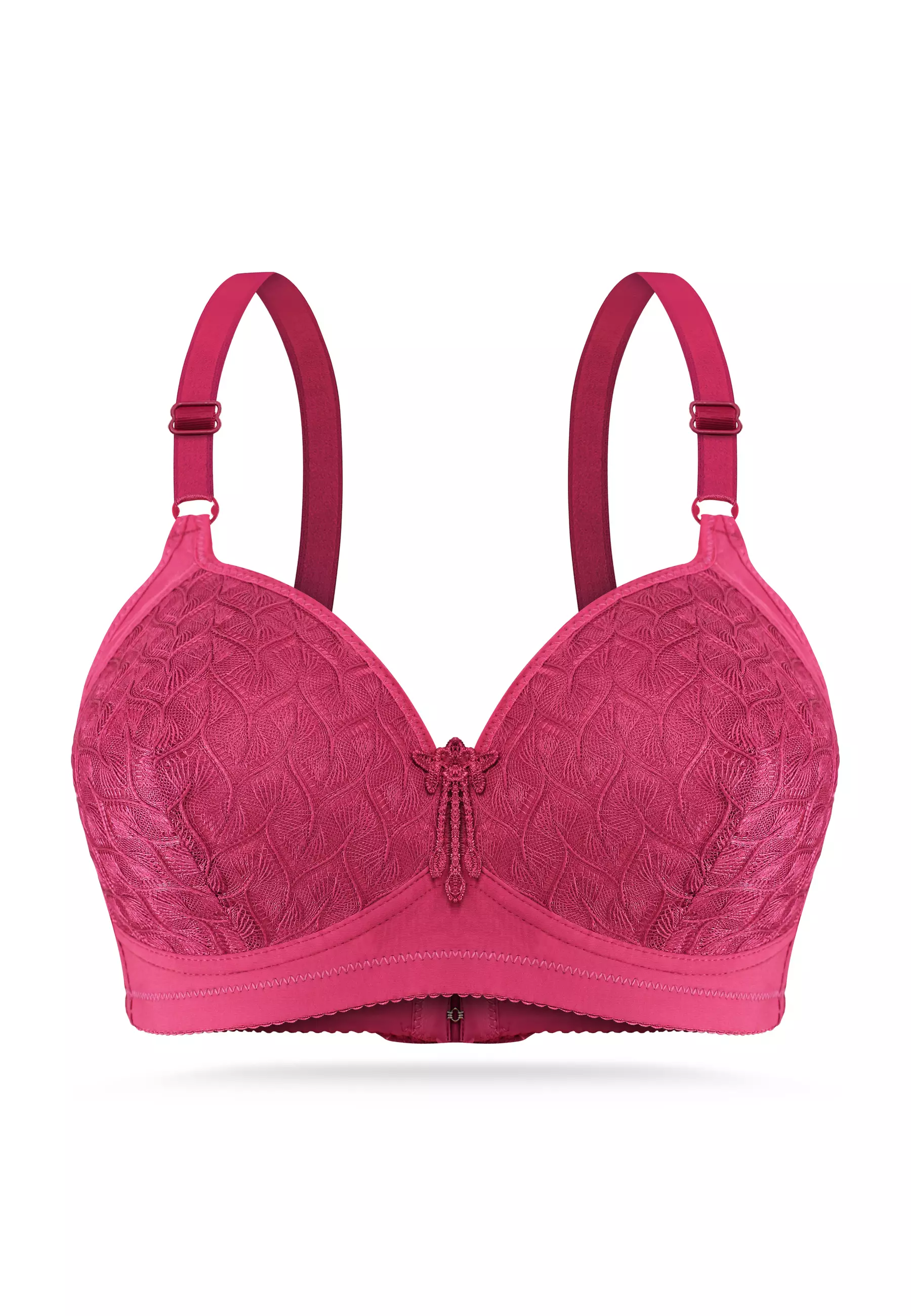 Wimiu BH Bra Jumbo Wanita Tanpa Kawat Cup D Jumbo Motif Depan Brukat Beha Be Ha Besar Woman Women 100216