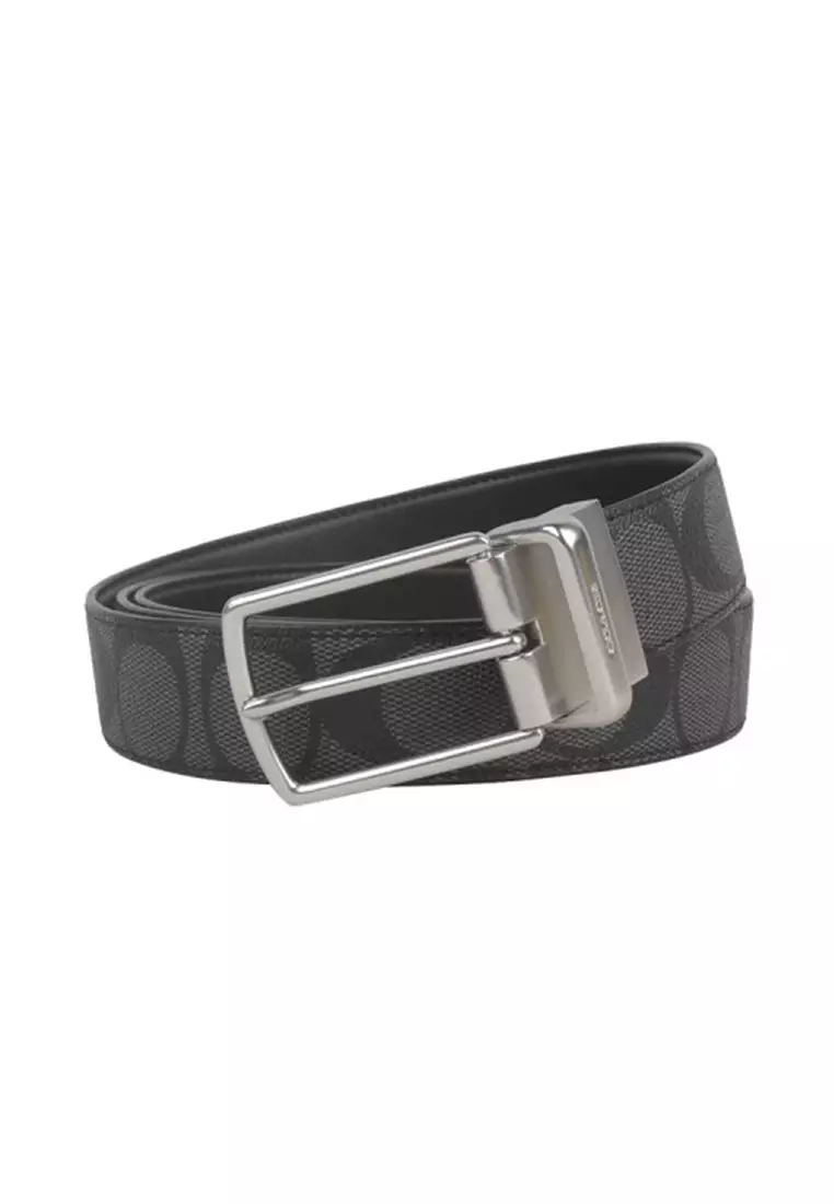 Jual Coach COACH MODERN HARNESS Men's Black-Grey Belt Original 2024 ...