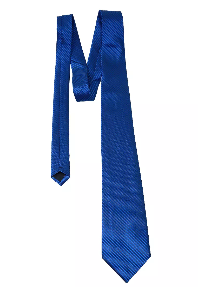 Ocean Dasi Pria Garis Long Line Tie Man Neckwear Aksesoris Fashion Material Polyester ORIGINAL - Blue