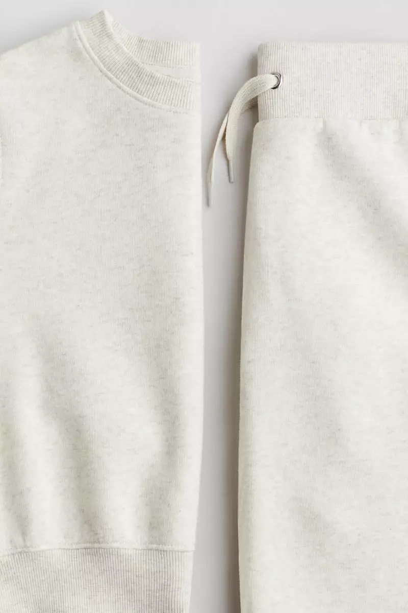 2-piece brushed-inside sweatshirt set