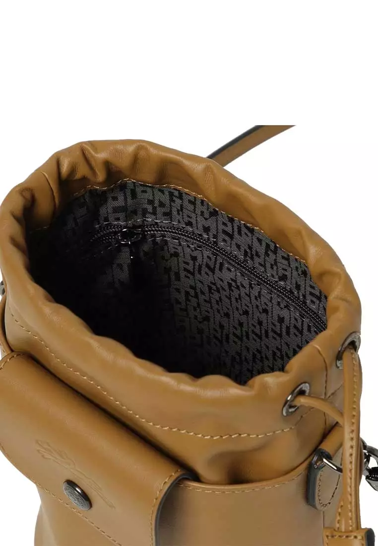 Le Pliage Extra XS Leather Bucket Bag Tabac 10317987