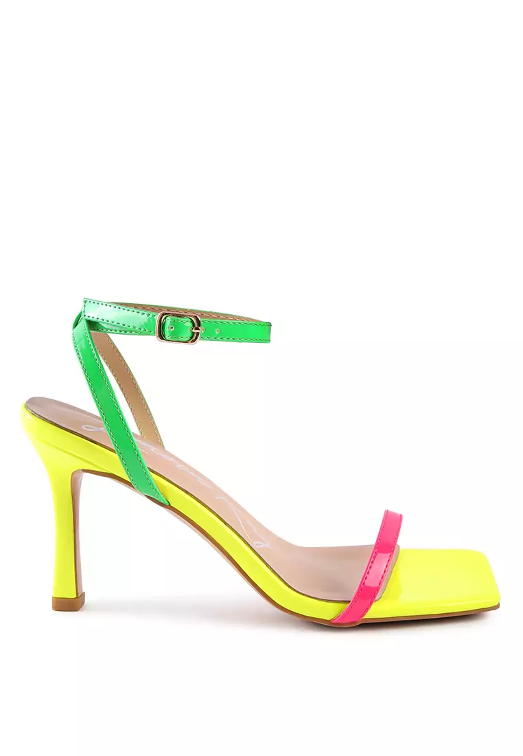 Discount on London Rag  shoes - SKU: Multi Mid Heeled Square Toe Sandal