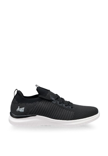 Louis Cuppers black Casual Knit Sneakers B5252SH801C60DGS_1