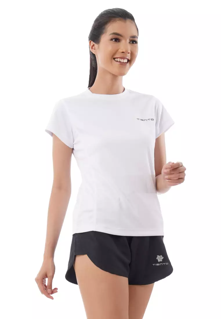 Jual Tiento Tiento Kaos Dry Fit Women Baju Olahraga Lari Original 2024