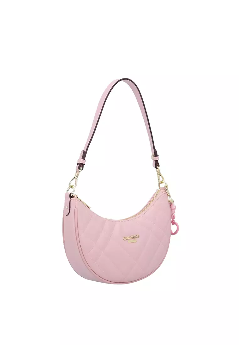 Glen Quilted Luna Bag - Pink