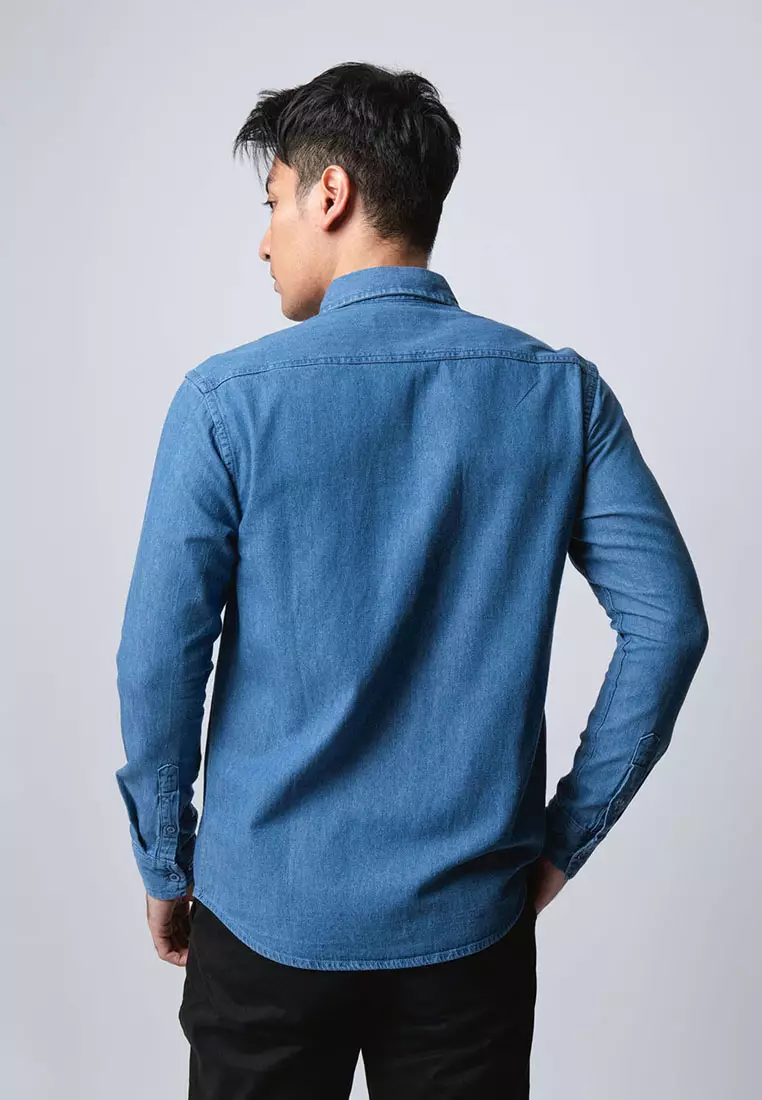 Space Blue Denim Shirt LS