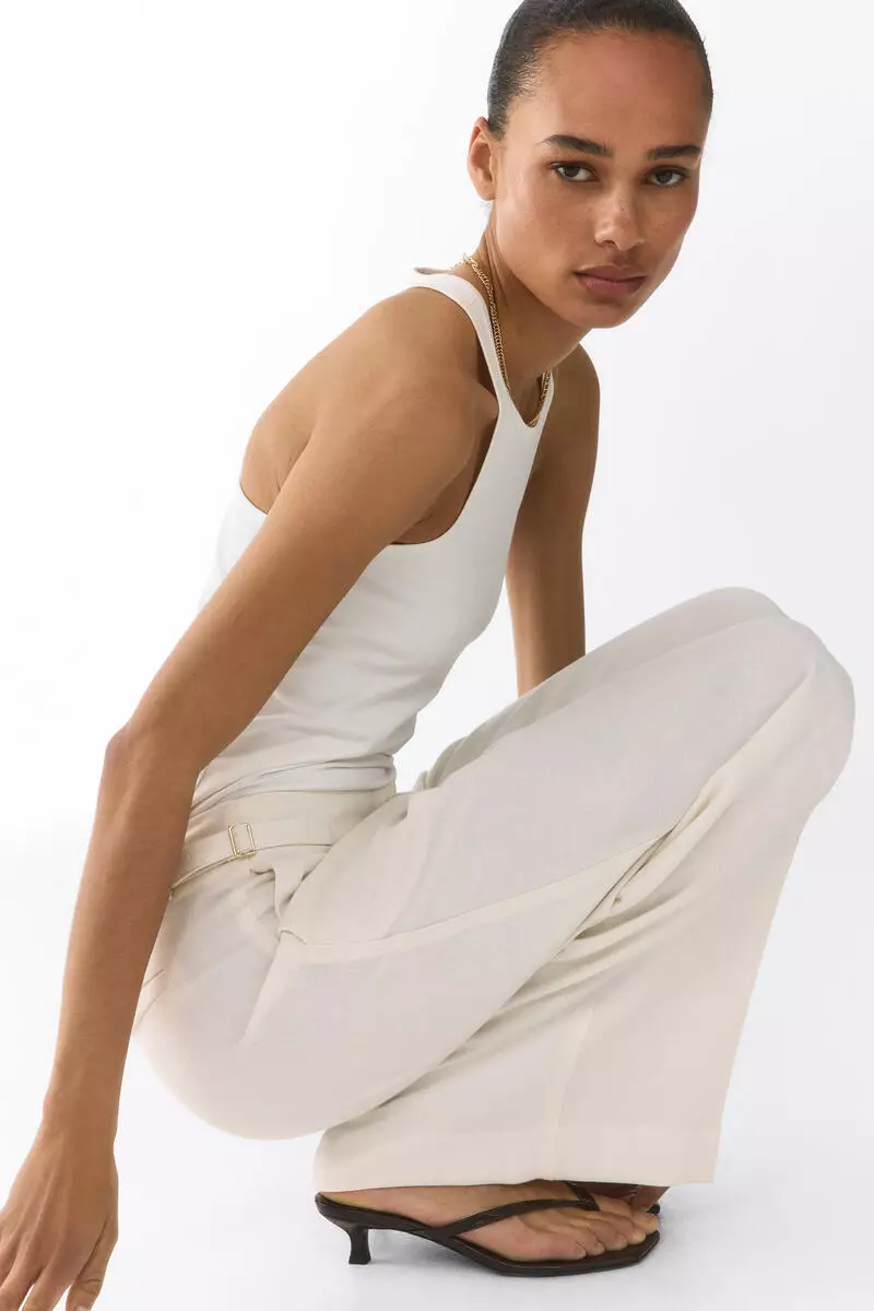 Wide tailored trousers