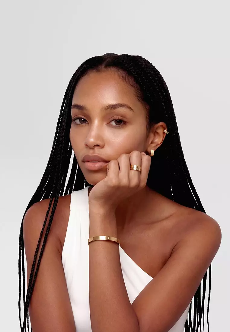 Line Cuff Polished Gold 7mm - Unisex Bracelet for women and men stainless steel Bracelet DW Official Authentic Original gelang tangan perempuan lelaki DW