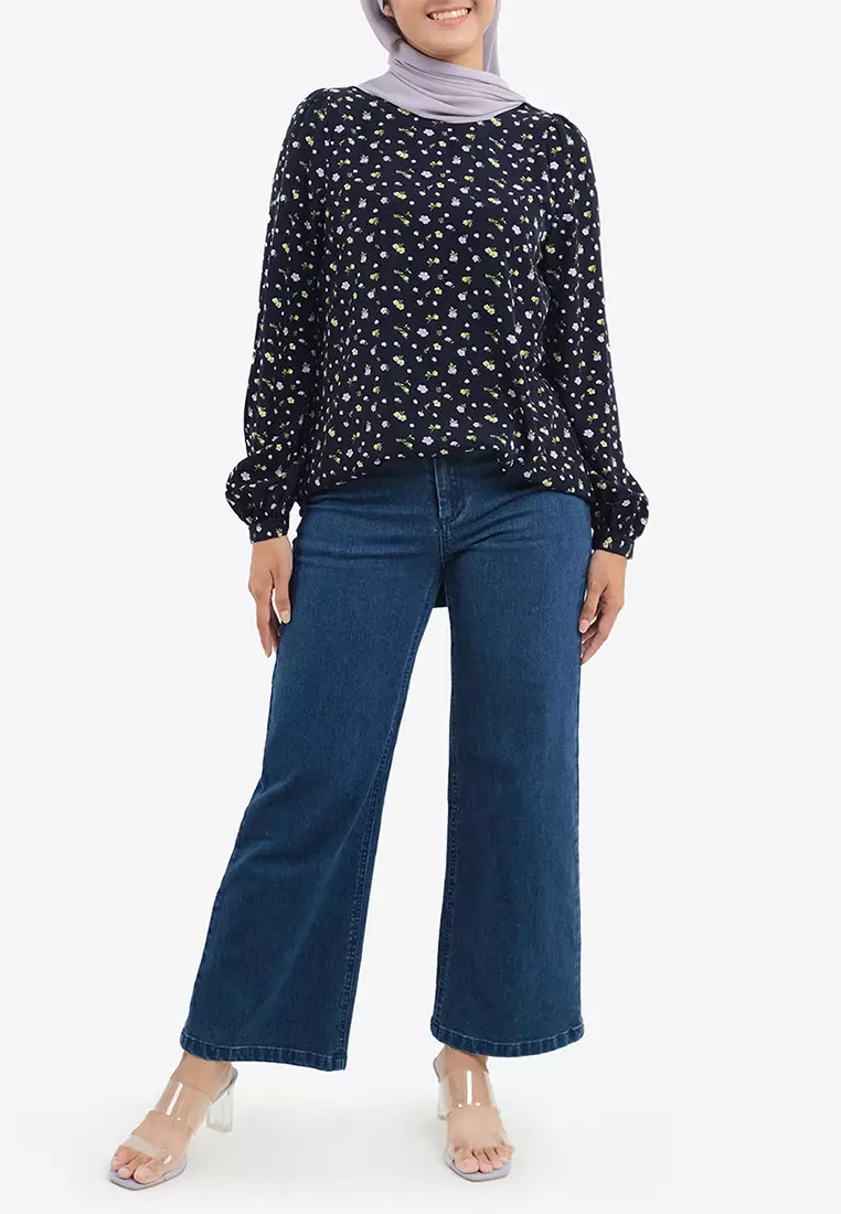 Buy POPLOOK Wangari Flared Blouse Online | ZALORA Malaysia