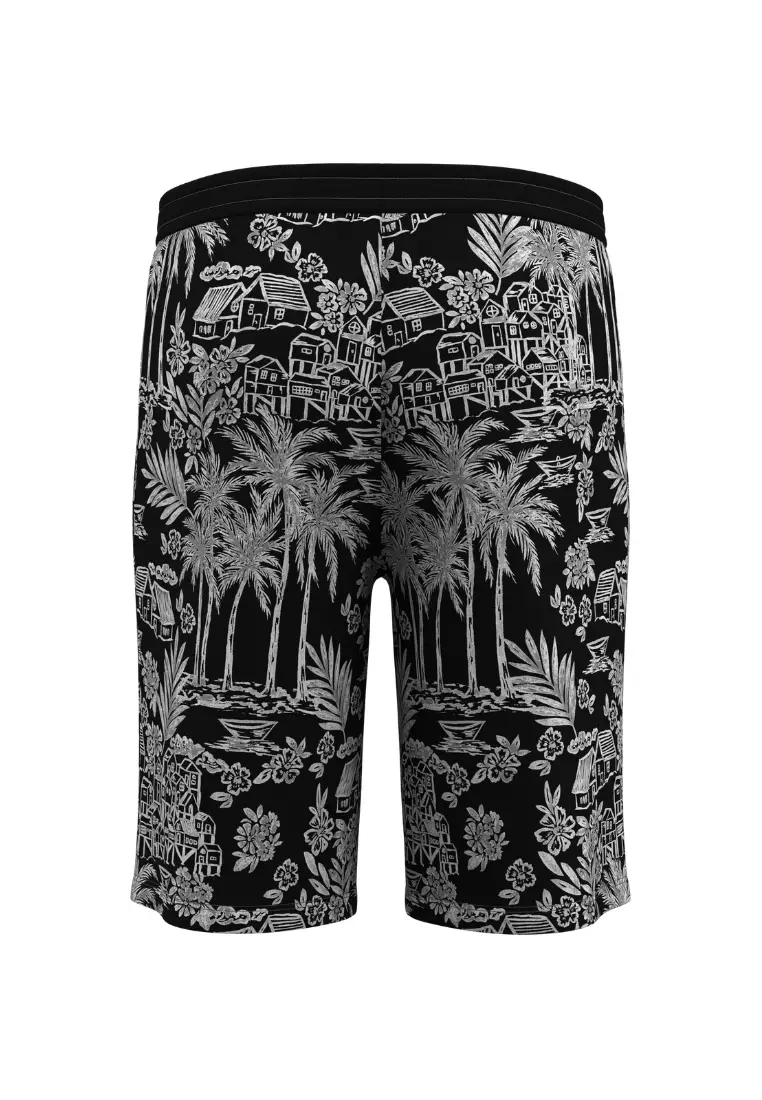 男士Tropadelic Island黑色魔術貼20寸衝浪短褲