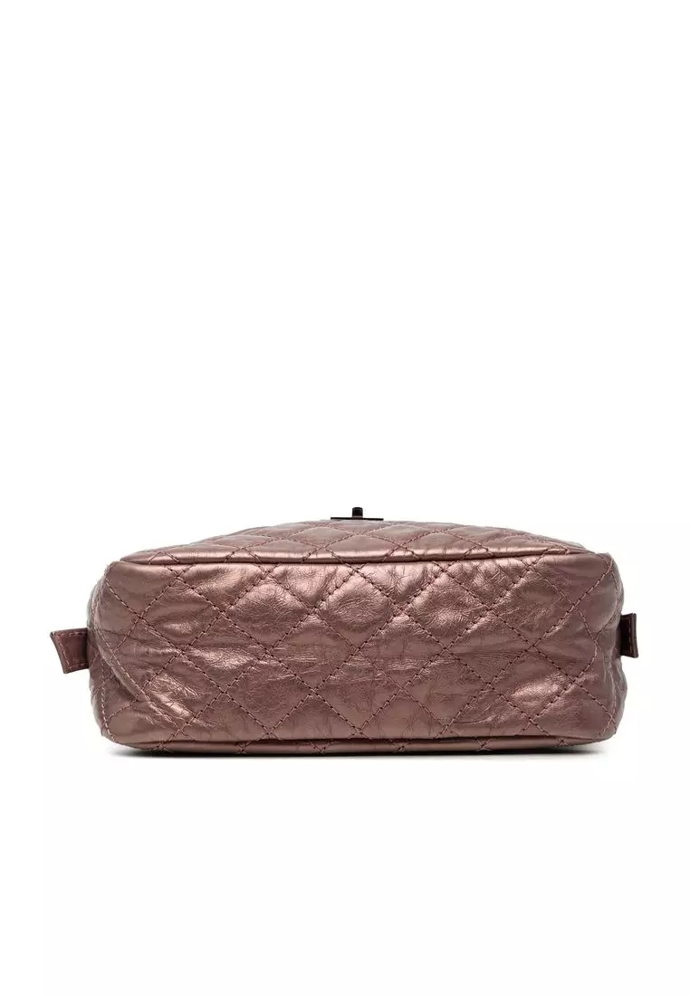 Pre-Loved Chanel Small Metallic Quilted Aged Calfskin Reissue Camera Bag