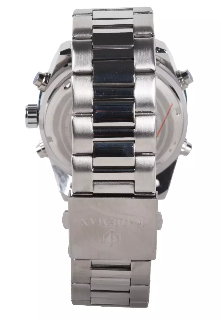 Kademan - Jam Tangan Pria - Silver Blue - Stainless Steel Bracelet - K9041-D