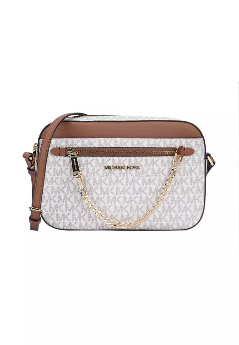 Jet Set Large Logo Crossbody Bag In Vanilla 35S1GTTC9B