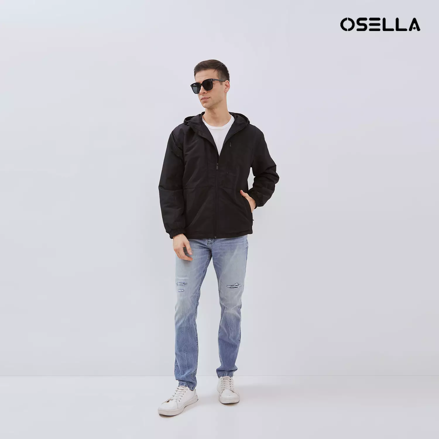 [NEW] Osella Rainer Water-Repellent Jacket In Black 1061400943 | Jaket Pria