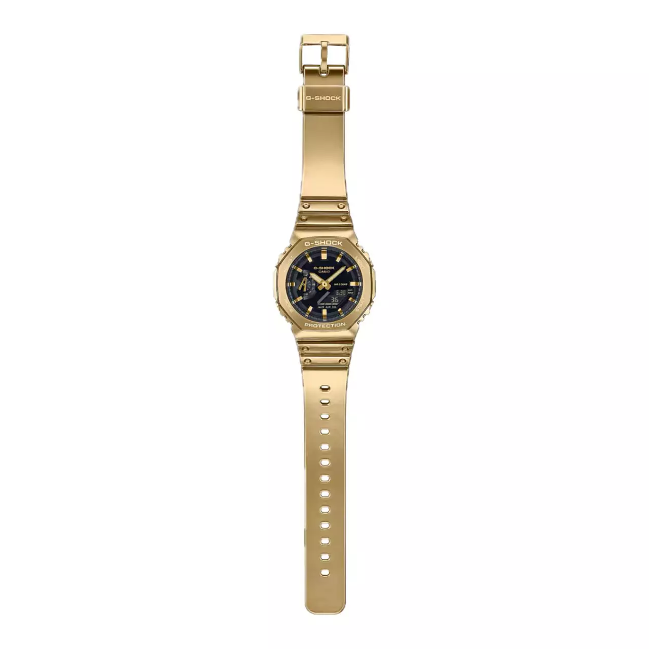 Casio G-SHOCK Jam Tangan Pria - Gold Black - Resin Strap - GM-2100YMG-9ADR