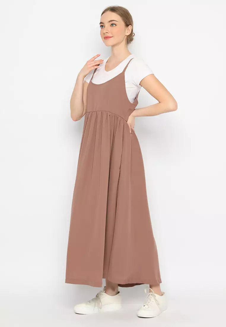 Fayyana Overall Dress Brown