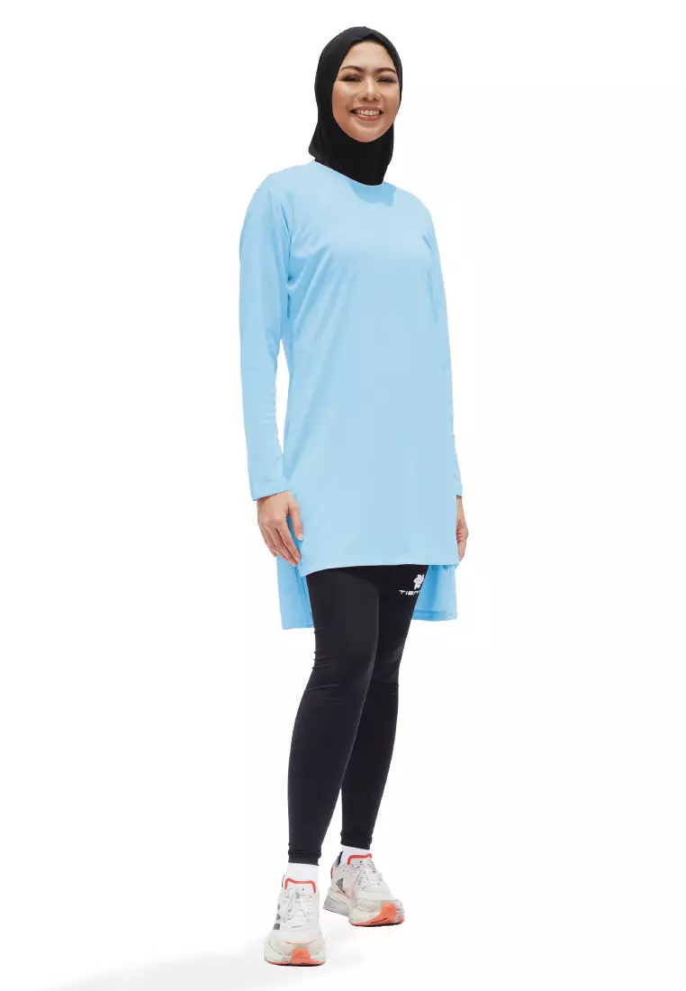 Tiento Aleeya Long Sleeve Dry Fit Basic Sporty Baju Kaos Olahraga Lengan Panjang Wanita Muslimah Remaja Dewasa Lari Gym Senam Yoga Tenis