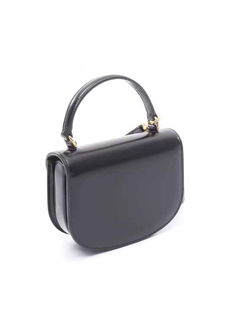 Pre-Loved Celine mini Buzas claire Handbag leather black 2WAY