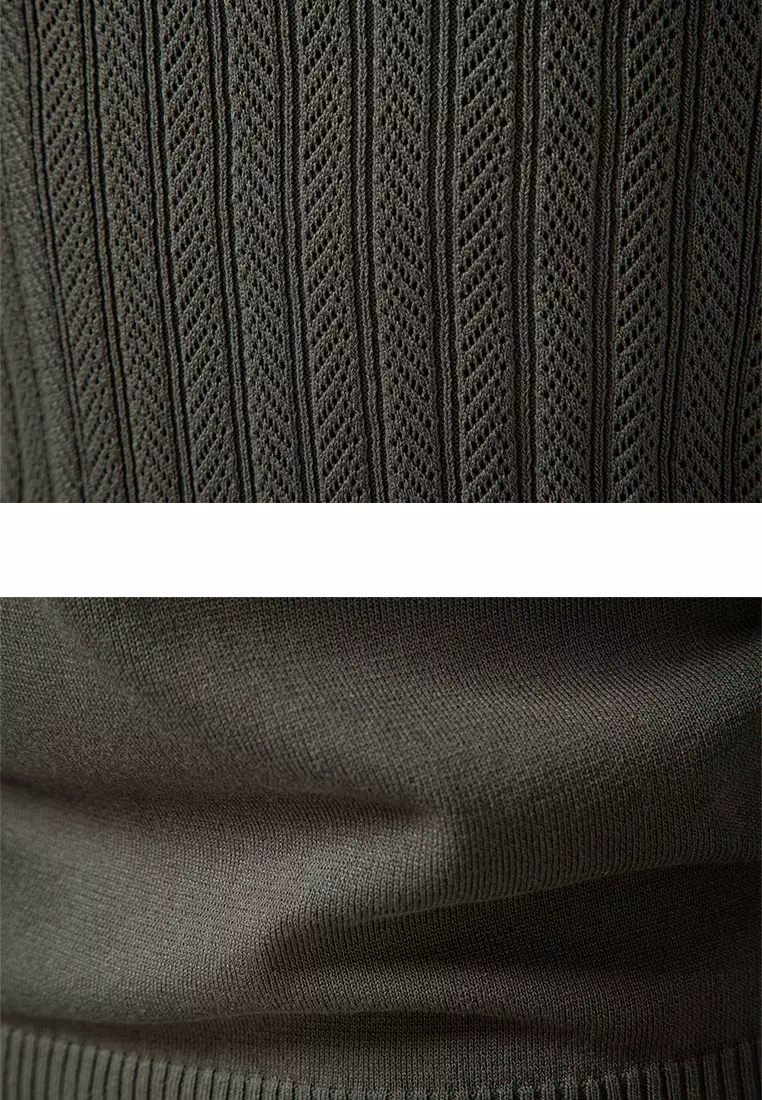 Half-zip Jacquard Knit Jumper AX-PSD6122