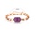 Glamorousky purple Fashion Temperament Plated Rose Gold Geometric Bracelet with Cubic Zirconia 13316ACC7CC699GS_2