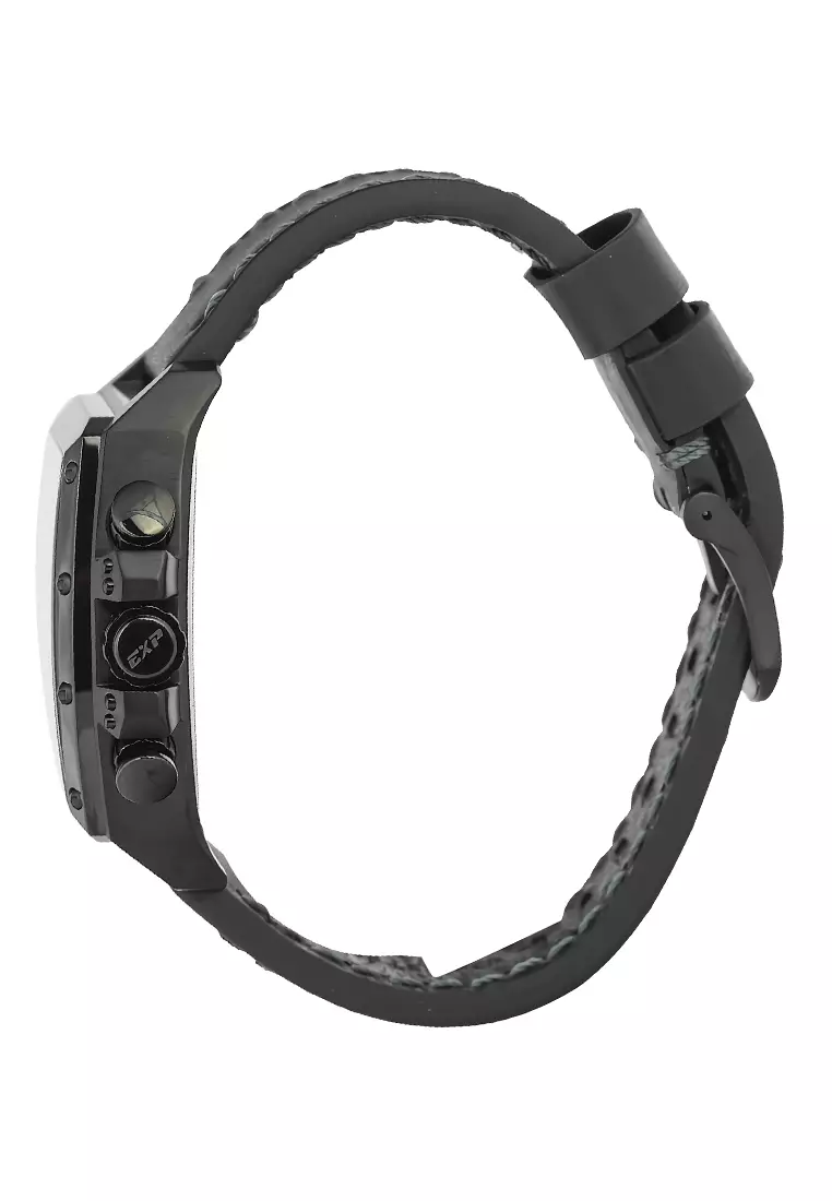 Expedition - Jam Tangan Analog Pria - Black Red - Leather Strap - 6636 BCLIPRE