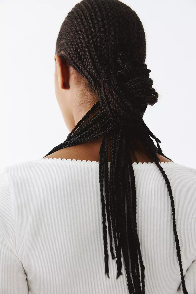 Picot-trimmed cotton top